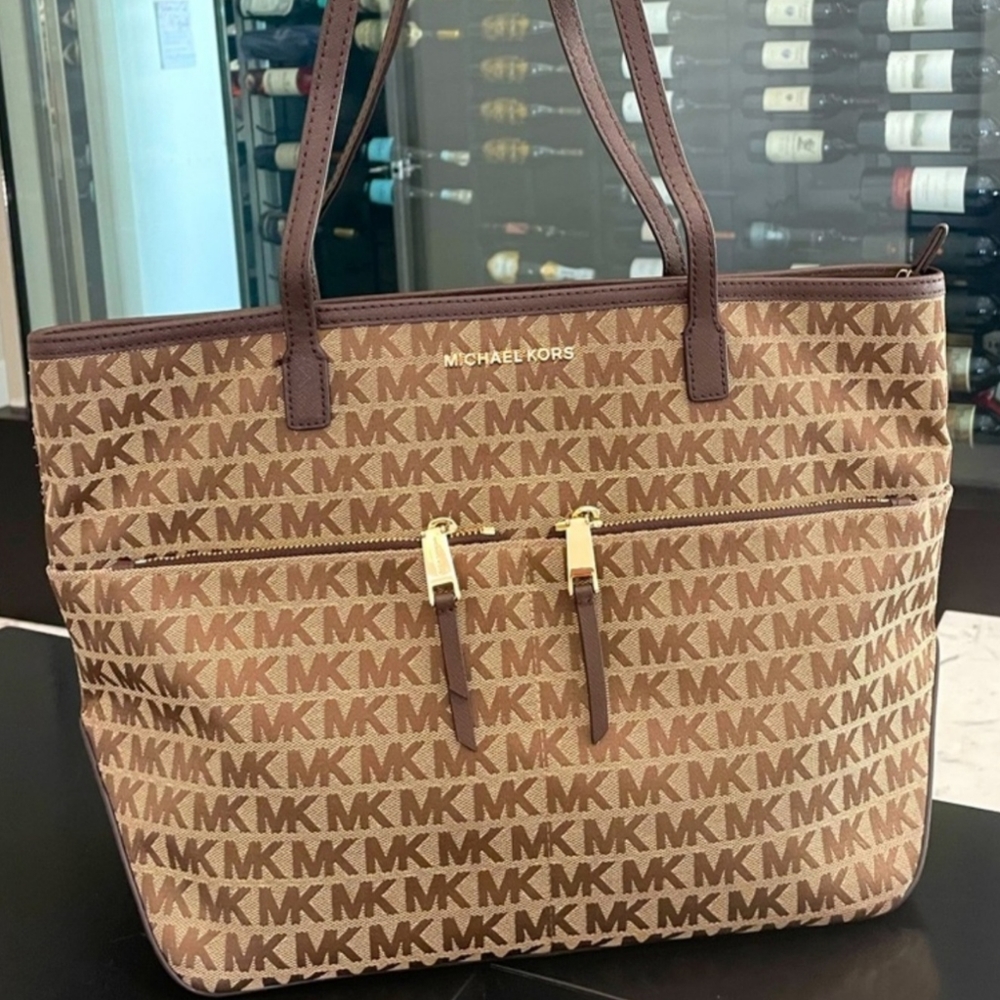 Michael Kors Leather Tote with Leather Strap - GET IT NOW FOR $27